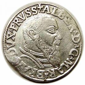 Obrazek dla: Trojak 1542 Albrecht Hohenzollern Księstwo Pruskie Królewiec