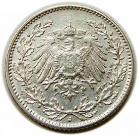 1/2 marki 1905 Wilhelm II Hohenzollern Niemcy Hamburg