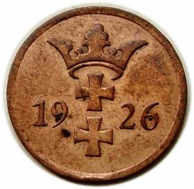 Obrazek 2 dla: 2 fenigi 1926 Wolne Miasto Gdańsk Berlin