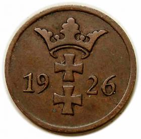 Obrazek 2 dla: 2 fenigi 1926 Wolne Miasto Gdańsk Berlin