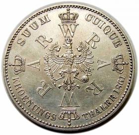 Obrazek 2 dla: Talar 1861 Wilhelm I Hohenzollern Prusy Berlin
