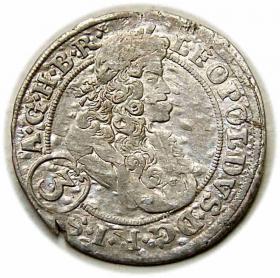 3 krajcary 1699 Leopold I Habsburg Brzeg