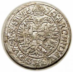 Obrazek 2 dla: 3 krajcary 1670 Leopold I Habsburg Wrocław