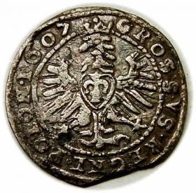 Obrazek 2 dla: Grosz 1607 Zygmunt III Waza Kraków