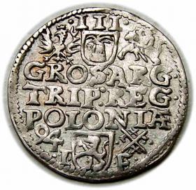Trojak 1594 Zygmunt III Waza Poznań