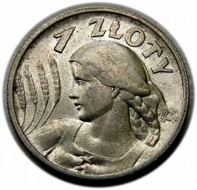 Obrazek dla: 1 złoty 1925 Kobieta z kłosami II RP Londyn