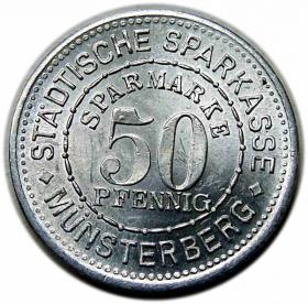 Obrazek dla: 50 fenigów Bank Oszczędnościowy Ziębice / Munsterberg