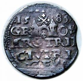 Obrazek 2 dla: Trojak 1583 Stefan Batory Ryga