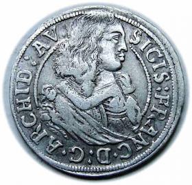 Obrazek dla: 3 krajcary 1663 Zygmunt Franciszek Austria Tyrol Hall