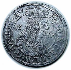 Obrazek dla: 3 krajcary 1656 Ferdynand Karol Austria Tyrol Hall