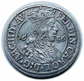 Obrazek dla: 3 krajcary 1656 Ferdynand Karol Austria Tyrol Hall