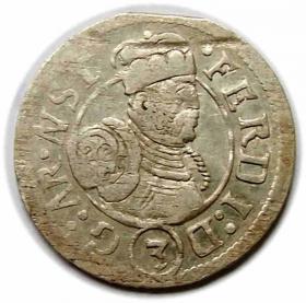 Obrazek dla: 3 krajcary Ferdynand II Tyrolski Austria Tyrol Hall