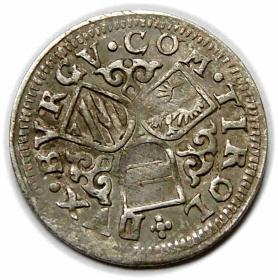 Obrazek 2 dla: 3 krajcary Ferdynand II Tyrolski Austria Tyrol Hall