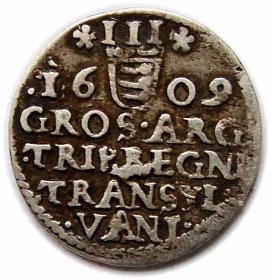 Obrazek 2 dla: Trojak 1609 Gabriel Batory Siedmiogród