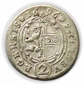 Obrazek 2 dla: 2 krajcary 1696 Jan Ernst von Thun