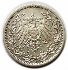 Obrazek 2 dla: 1/2 marki 1912 A Wilhelm II Hohenzollern Prusy Berlin