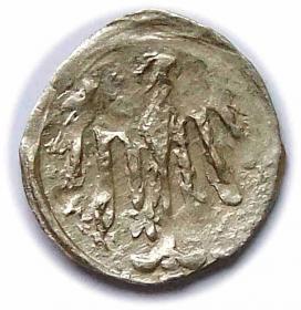 Obrazek 2 dla: Halerz lew / orzeł Jerzy z Podiebradu Hrabstwo Kłodzkie