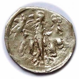 Obrazek 2 dla: Halerz lew / orzeł Jerzy z Podiebradu Hrabstwo Kłodzkie