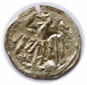 Obrazek 2 dla: Halerz lew / orzeł Jerzy z Podiebradu Hrabstwo Kłodzkie