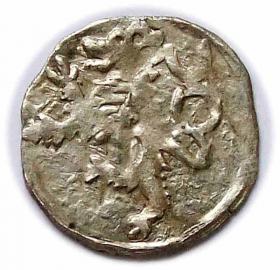 Obrazek dla: Halerz lew / orzeł Jerzy z Podiebradu Hrabstwo Kłodzkie