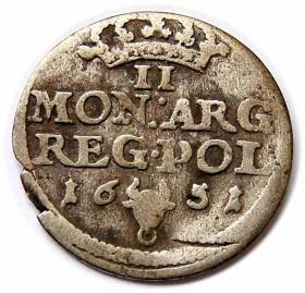 Obrazek dla: Dwugrosz 1651 Jan Kazimierz Bydgoszcz