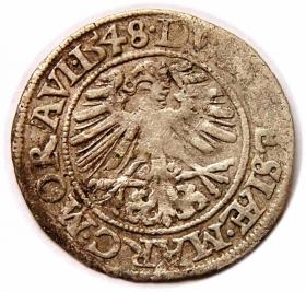 Obrazek 2 dla: Grosz 1548 Ferdynand I Habsburg Wrocław