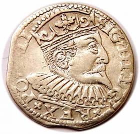 Obrazek dla: Trojak 1600 Zygmunt III Waza Ryga