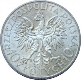 Obrazek 2 dla: 10 złotych 1933 Głowa Kobiety II RP Warszawa