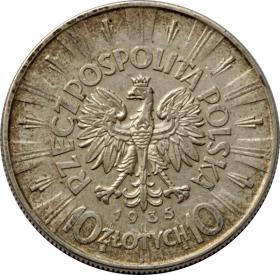 Obrazek 2 dla: 10 złotych 1935 Józef Piłsudski II RP Warszawa