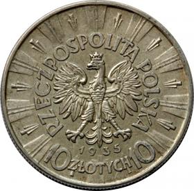 Obrazek 2 dla: 10 złotych 1935 Józef Piłsudski II RP Warszawa