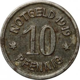 Obrazek dla: 10 fenigów 1919 Racibórz / Ratibor