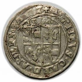 Obrazek 2 dla: 1/2 batzen 1534 Mateusz Lang von Wellenburg Salzburg