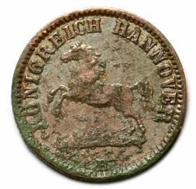 Obrazek 2 dla: Półgrosz 1862 Jerzy V Hanower