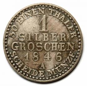 Obrazek 2 dla: 1 silber groschen 1846 Fryderyk Wilhelm IV Niemcy Berlin