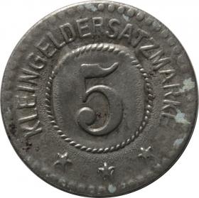 Obrazek dla: 5 fenigów 1918 Głuchołazy / Ziegenhals