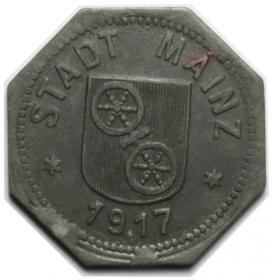 Obrazek 2 dla: 10 fenigów 1917 Mainz