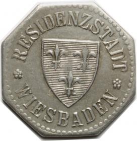 Obrazek 2 dla: 10 fenigów 1917 Wiesbaden