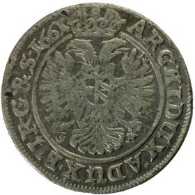 Obrazek 2 dla: 3 krajcary 1661 Leopold I Habsburg Wrocław