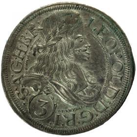 Obrazek dla: 3 krajcary 1667 Leopold I Habsburg Wrocław