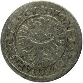 Obrazek 2 dla: 1 krajcar 1665 Jan Chrystian Księstwo Brzesko  Legnicko  Wołowskie Brzeg