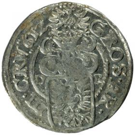 Obrazek 2 dla: 3 krajcary 1612 Adam Wacław Cieszyński Księstwo Cieszyńskie Cieszyn