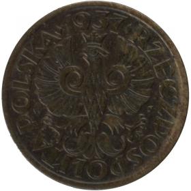 Obrazek 2 dla: 1 grosz 1937 II RP Warszawa