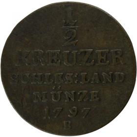 Obrazek dla: 1/2 krajcara 1797 Fryderyk Wilhelm II Śląsk Wrocław
