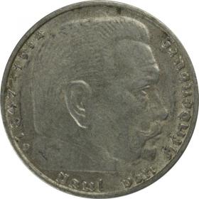 Obrazek dla: 2 marki 1937 E Paul von Hindenburg Niemcy Muldenhutten