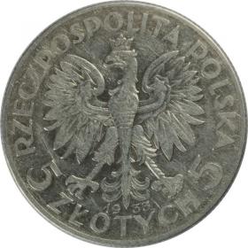 Obrazek 2 dla: 5 złotych 1933 Głowa Kobiety II RP Warszawa