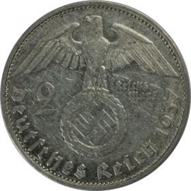 Obrazek 2 dla: 2 marki 1937 G Paul von Hindenburg Niemcy Karlsruhe