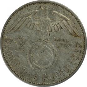 Obrazek 2 dla: 2 marki 1937 J Paul von Hindenburg Niemcy Hamburg