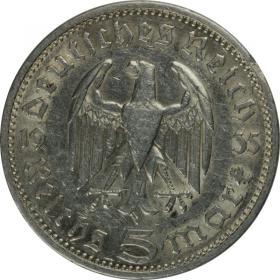 Obrazek 2 dla: 5 marek 1935 F Paul von Hindenburg Niemcy Stuttgart