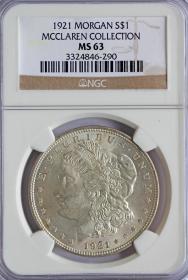 Obrazek dla: 1 dolar 1921 USA grading NGC MS63