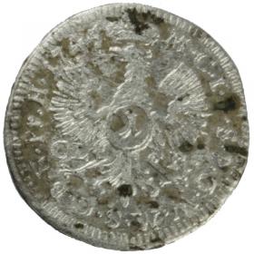 Obrazek 2 dla: 1 krajcar 1745 Fryderyk II Wielki Brandenburgia Bayreuth
